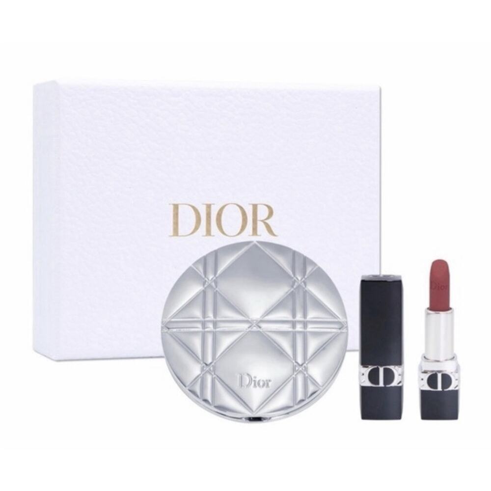 NWT Dior VIP Limited Edition Compact Mirror and Mimi Lipstick Set.